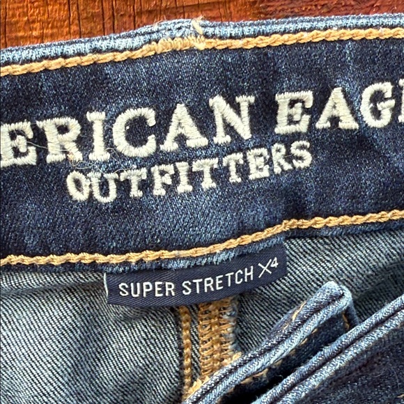 American Eagle Outfitters Women's Dark Blue Skinny Jeans Size 4 - Picture 3 of 8